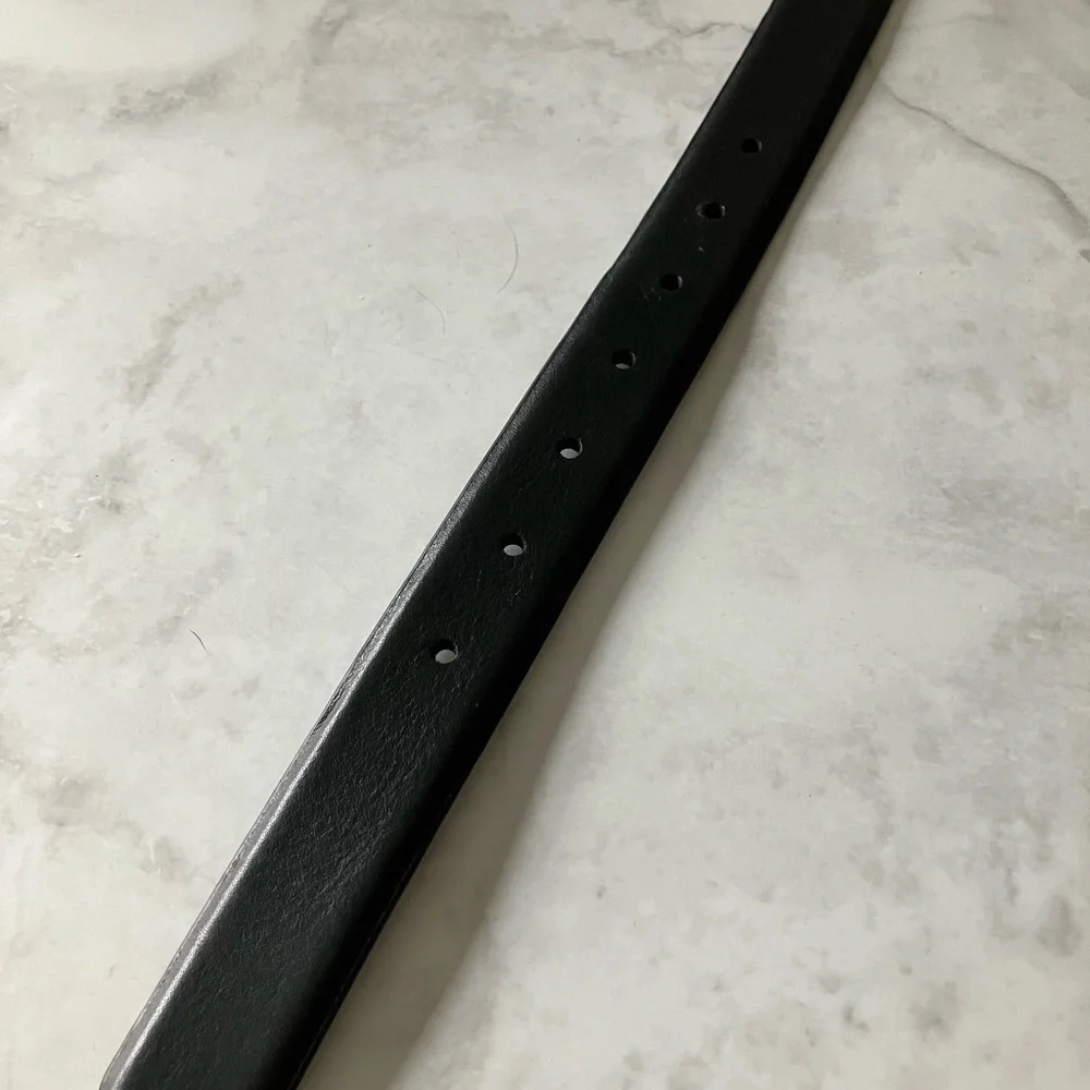REVOLVE Favorite Daughter Black William Split Decision Leather Belt Size XL - Picture 5 of 9